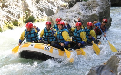 rafting nel fiume Lao